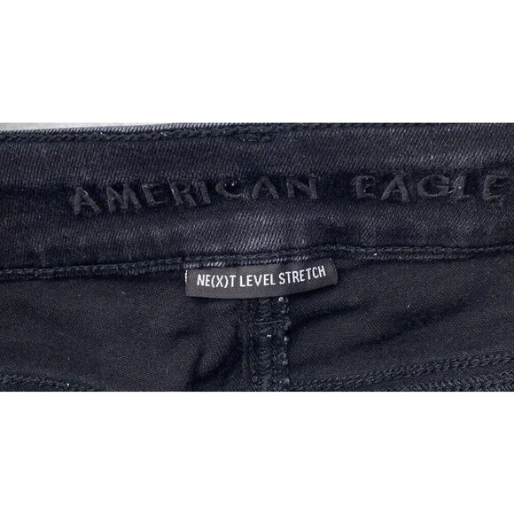 American Eagle Jeans Size 0 Next Level Stretch Hi Rise Jegging Crop Black - Picture 9 of 9
